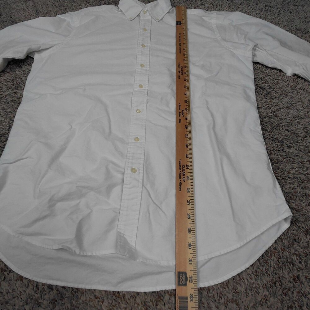 Ralph Lauren Oxford Shirt Mens Large Tall White Button Up Flesh Pony Long Sleeve - Picture 7 of 7
